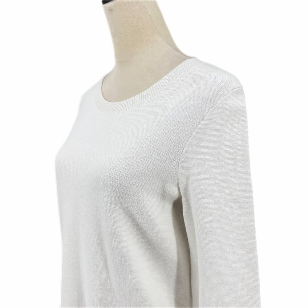 Madewell 100% Cotton White Laced Back Knit Casual Comfort Cute Pullover Sweater - Picture 7 of 12